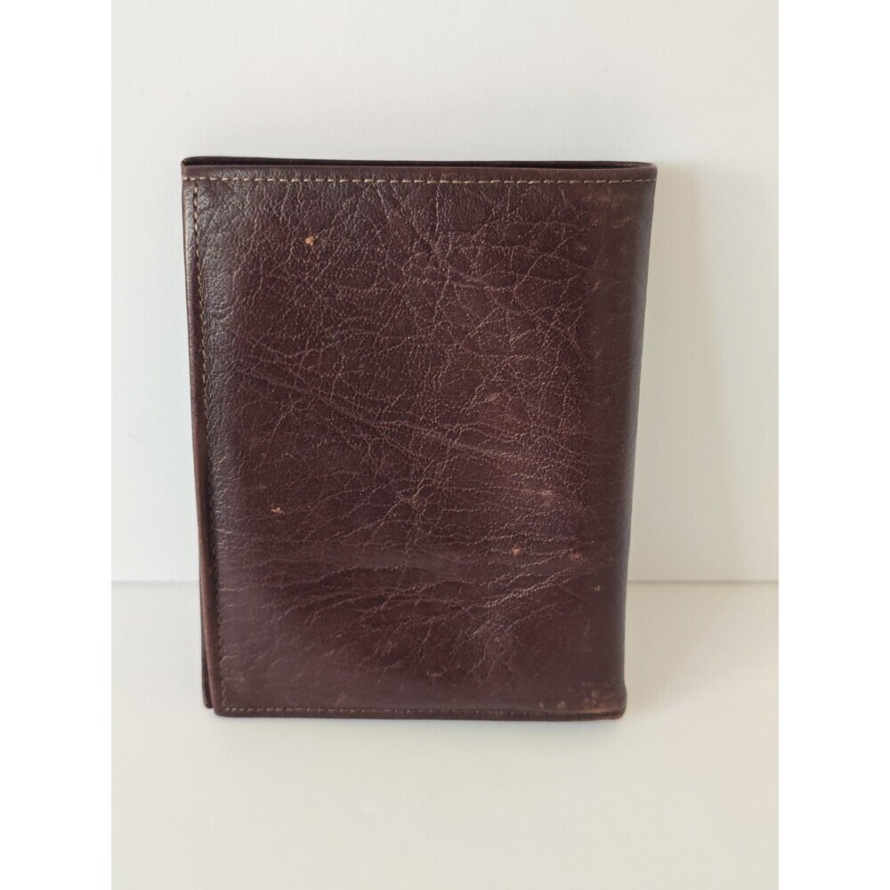 La Garde By Rofs Vintage Brown Leather Cowhide Wallet Bifold Card Holder - Picture 4 of 9